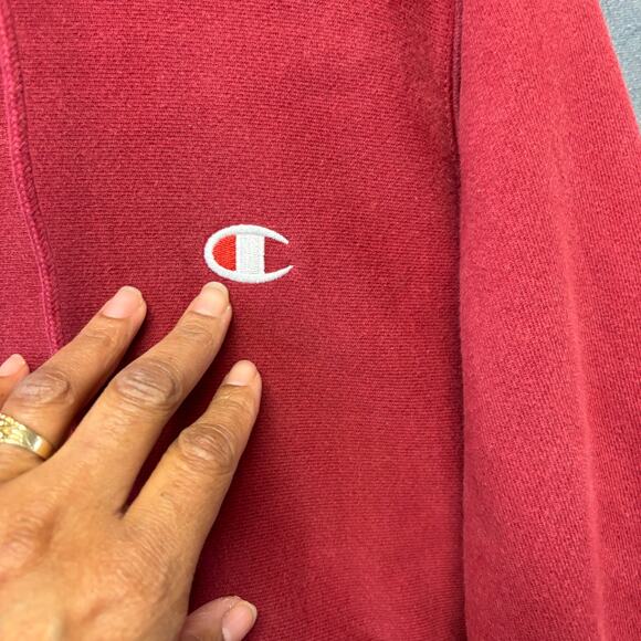 Vintage Champion Reverse Weave Hoodie Sweatshirt Mens Small Heavy-Duty Grunge - Picture 7 of 12